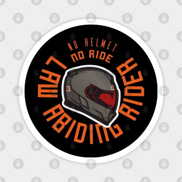 Law Abiding Rider Orange Magnet by BroxArtworx